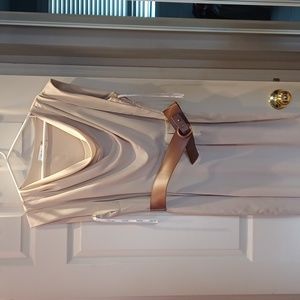 Calvin Klein tan dress